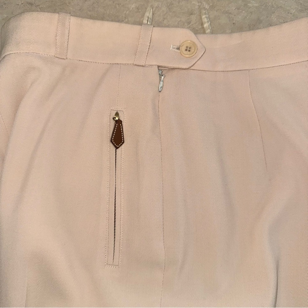 Hermes Vintage Women's Cream Dress Pants Wool Quiet Luxury Old Money - Picture 3 of 16